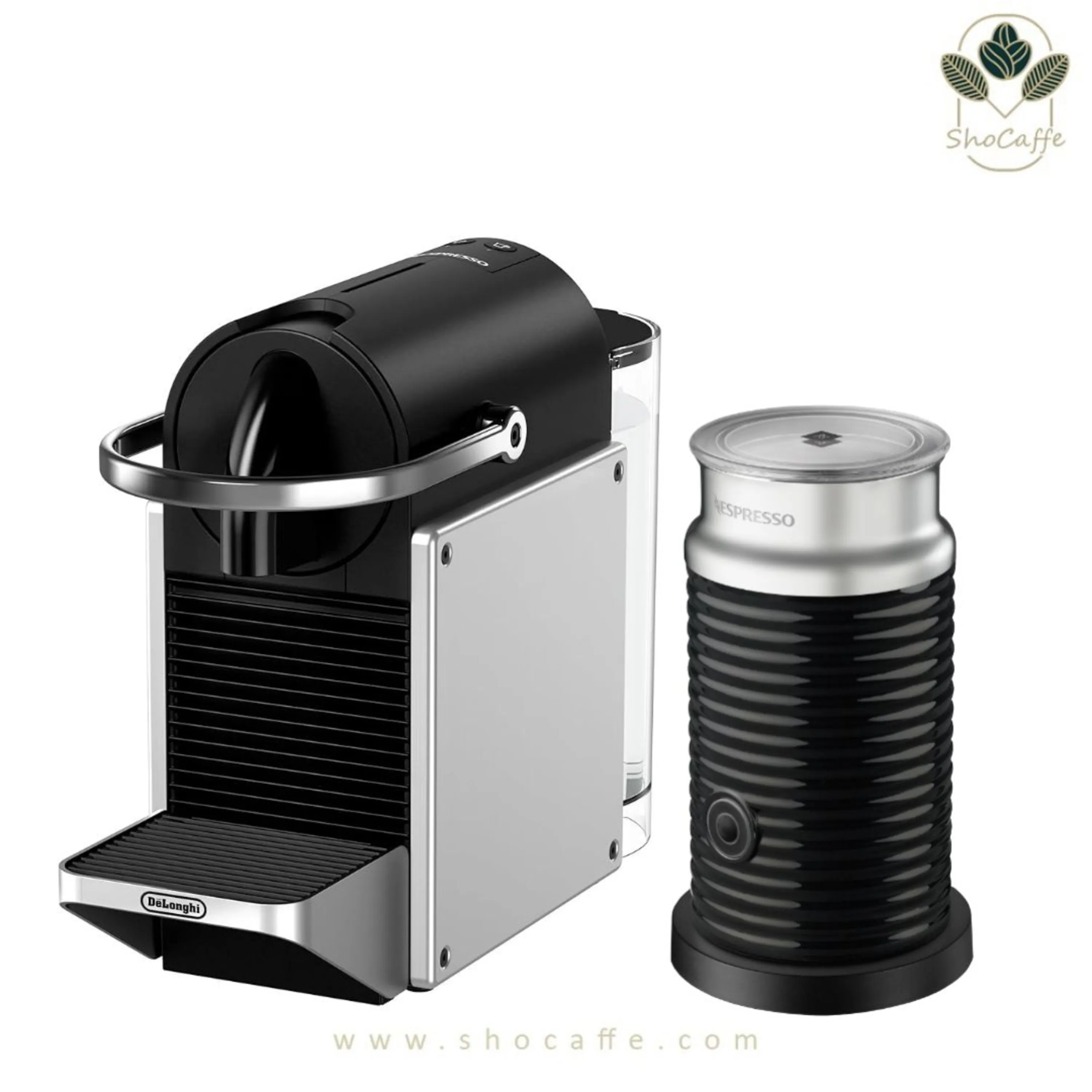 اسپرسوساز نسپرسو اورجینال مدل پیکسی سیلور با کف شیرساز En127 & Aeroccino3